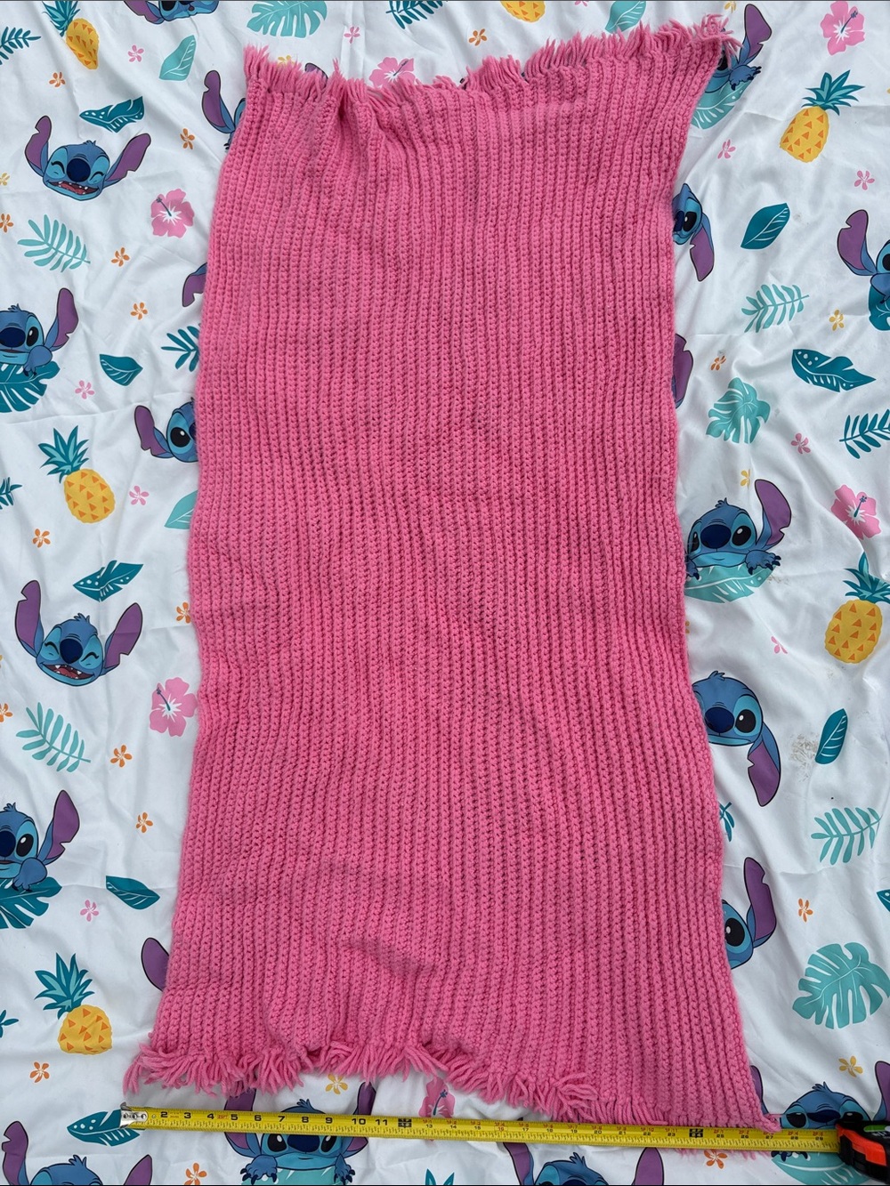 Plush Pink Knit Throw Blanket by